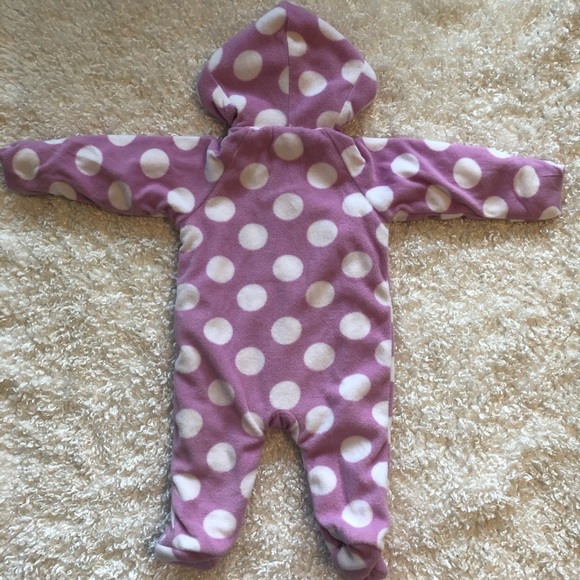 Healthtex 3/6M snowsuit purple/white zip up - Picture 8 of 9